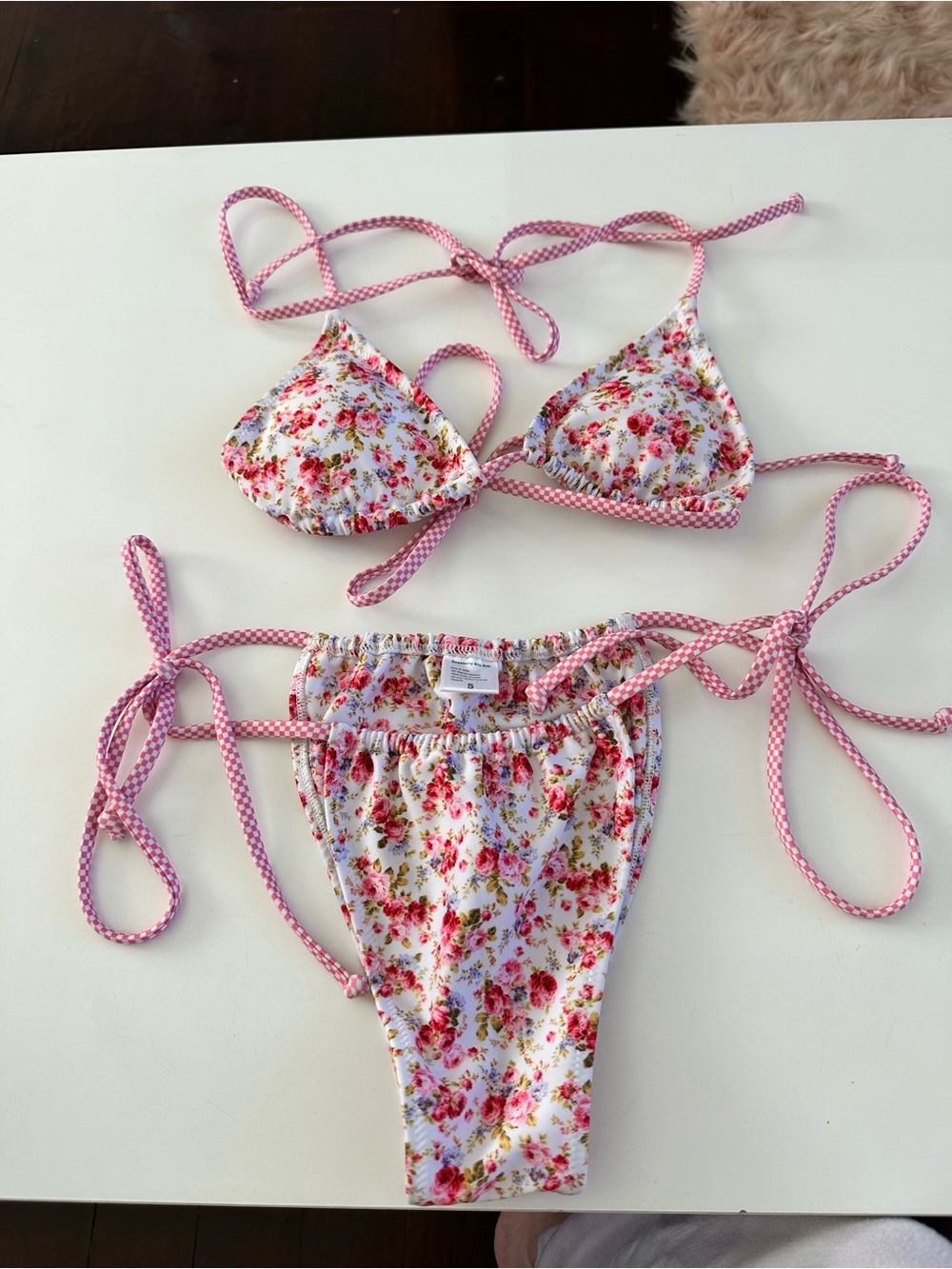 Strawberry Milk Mob Lovestruck Bikini Top and Bottom Size Small - Picture 3 of 5